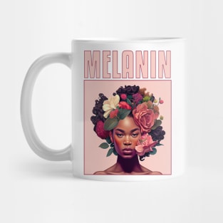 Black Flower Melanin Girl Mug